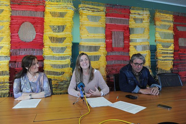 Verònica Bronstein, Esther Salat i Xavier Fornells. FOTO: Localpres