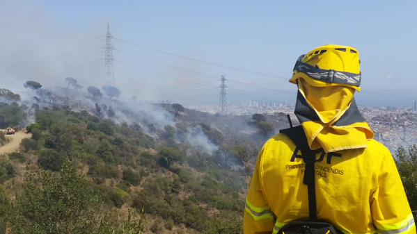 ADF Sant Cugat ha col·laborat en l'extinció. FOTO: Cedida