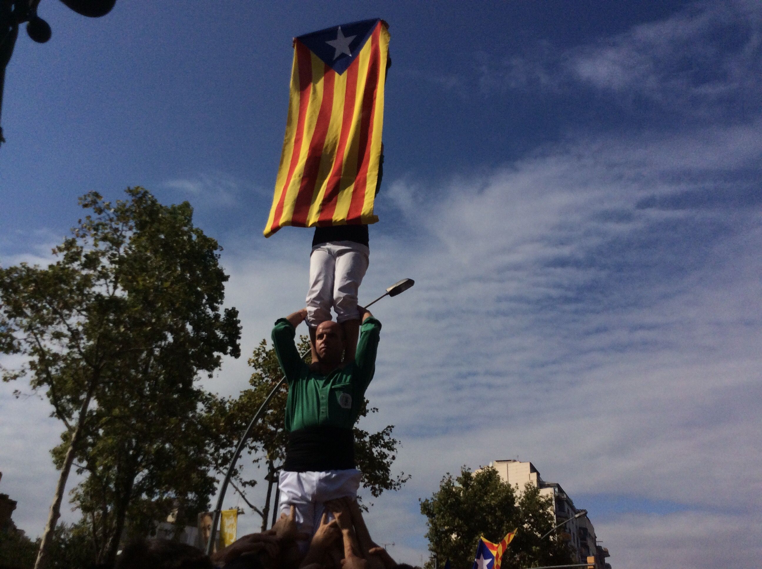 Els Castellers de Sant Cugat no han faltat a la cita. FOTO: C. Caballé