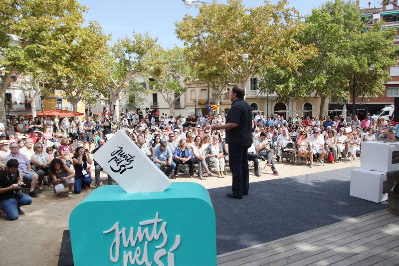 L'escenari escollit ha estat la plaça de Barcelona. FOTO: Lali Puig