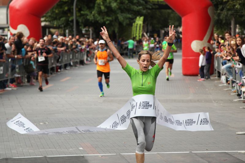 Susanna Ballester, primera classificada de la Mitja Marató. FOTO: Lali Puig