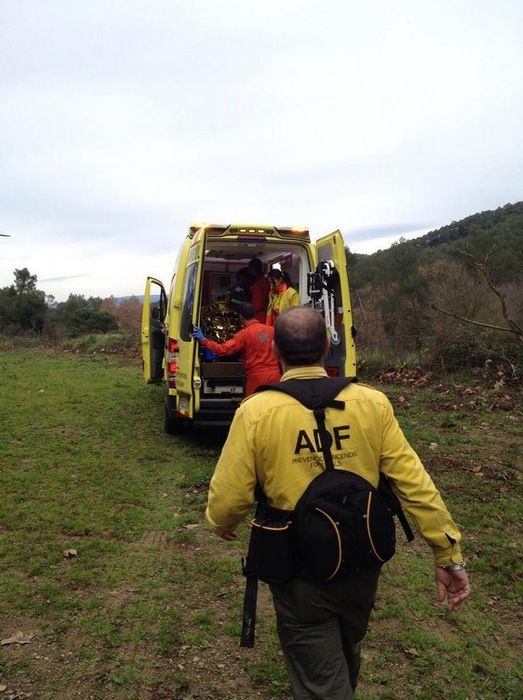 ADF en el moment de l'evacuació. FOTO: @GIEADFSCV