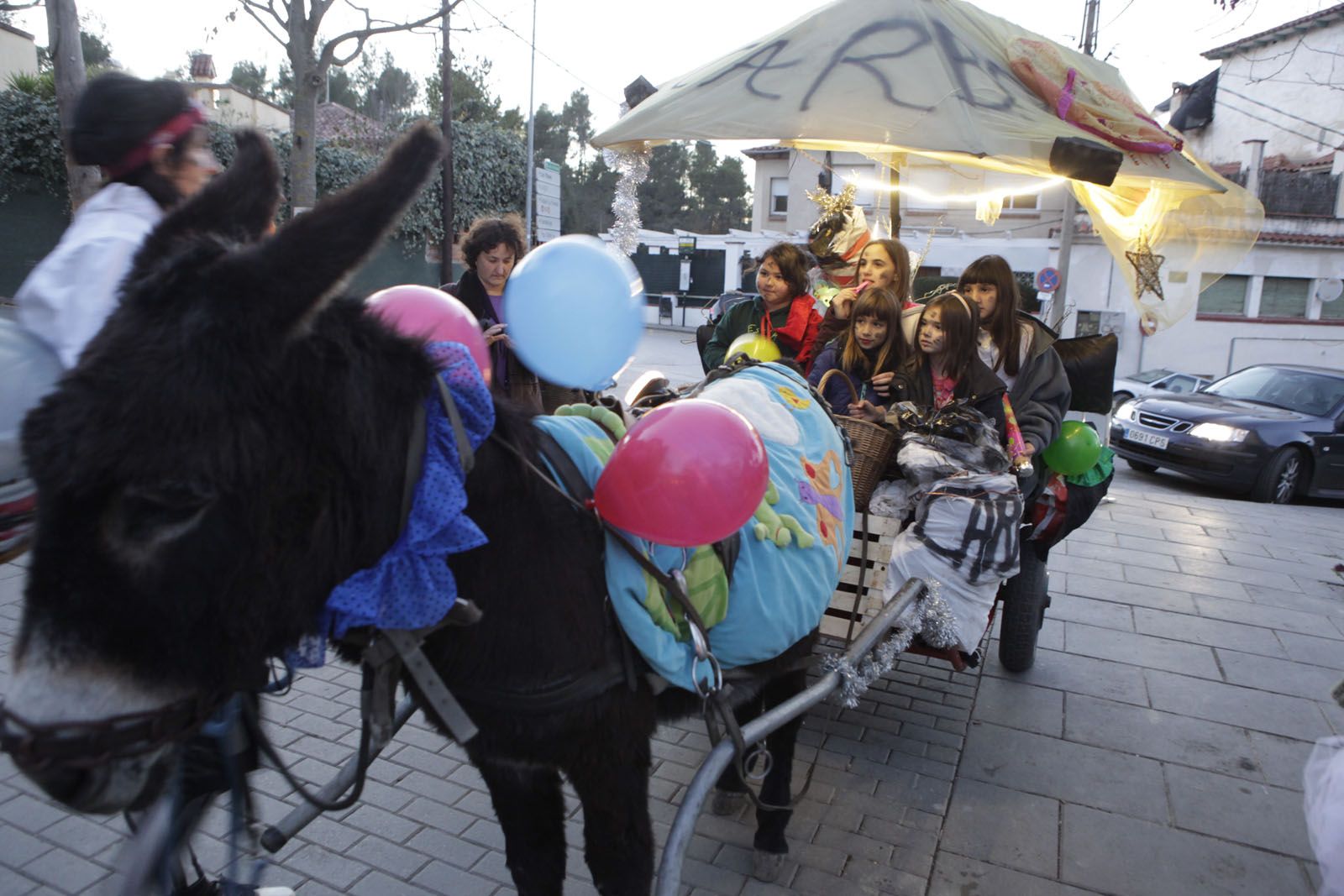 Carruatges de tot tipus han participat a la cavalcada de la Floresta. FOTO: Artur Ribera