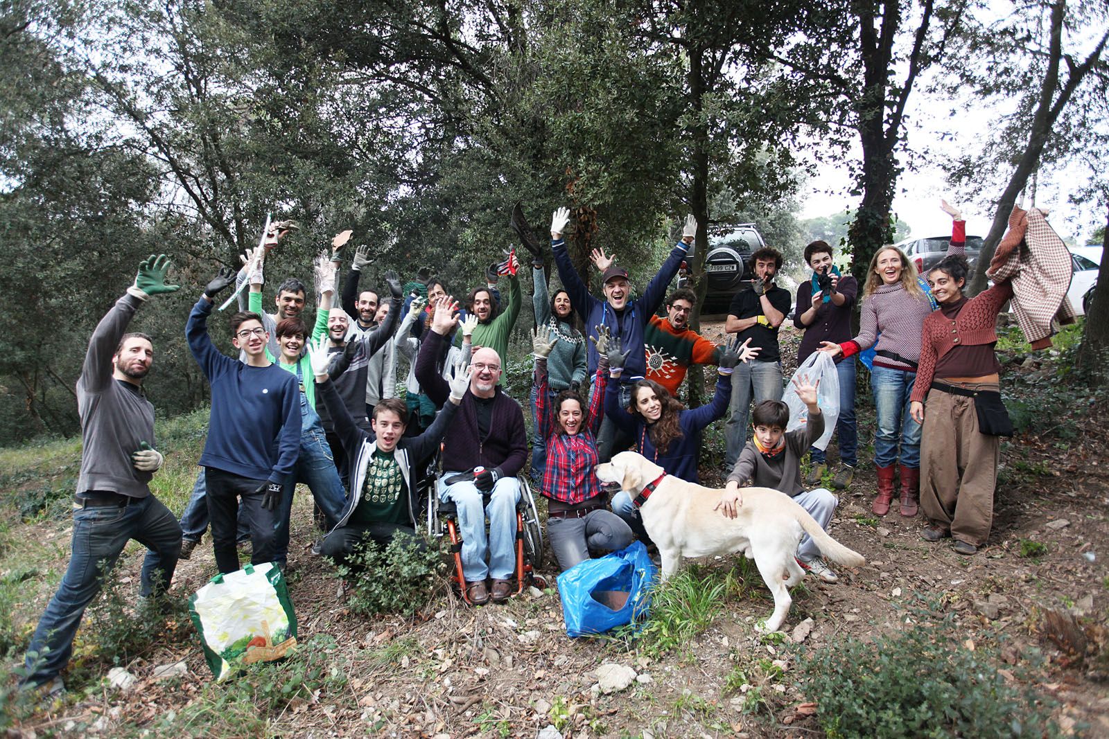 Els participants de la neteja d'aquest diumenge, 24 de gener FOTO: Lali Puig