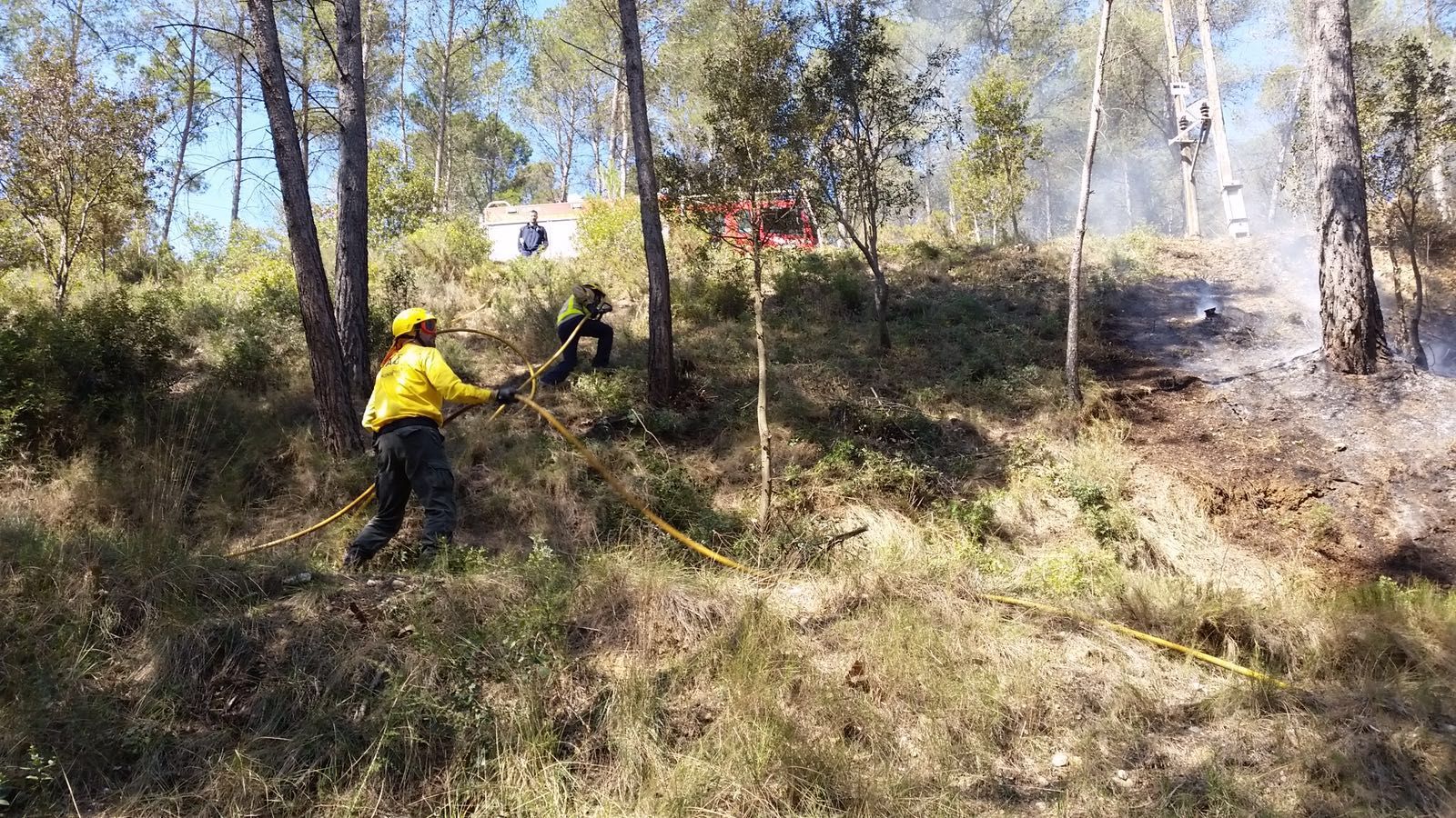 ADF Sant Cugat ha treballat en l'extinció  FOTO: Cedida