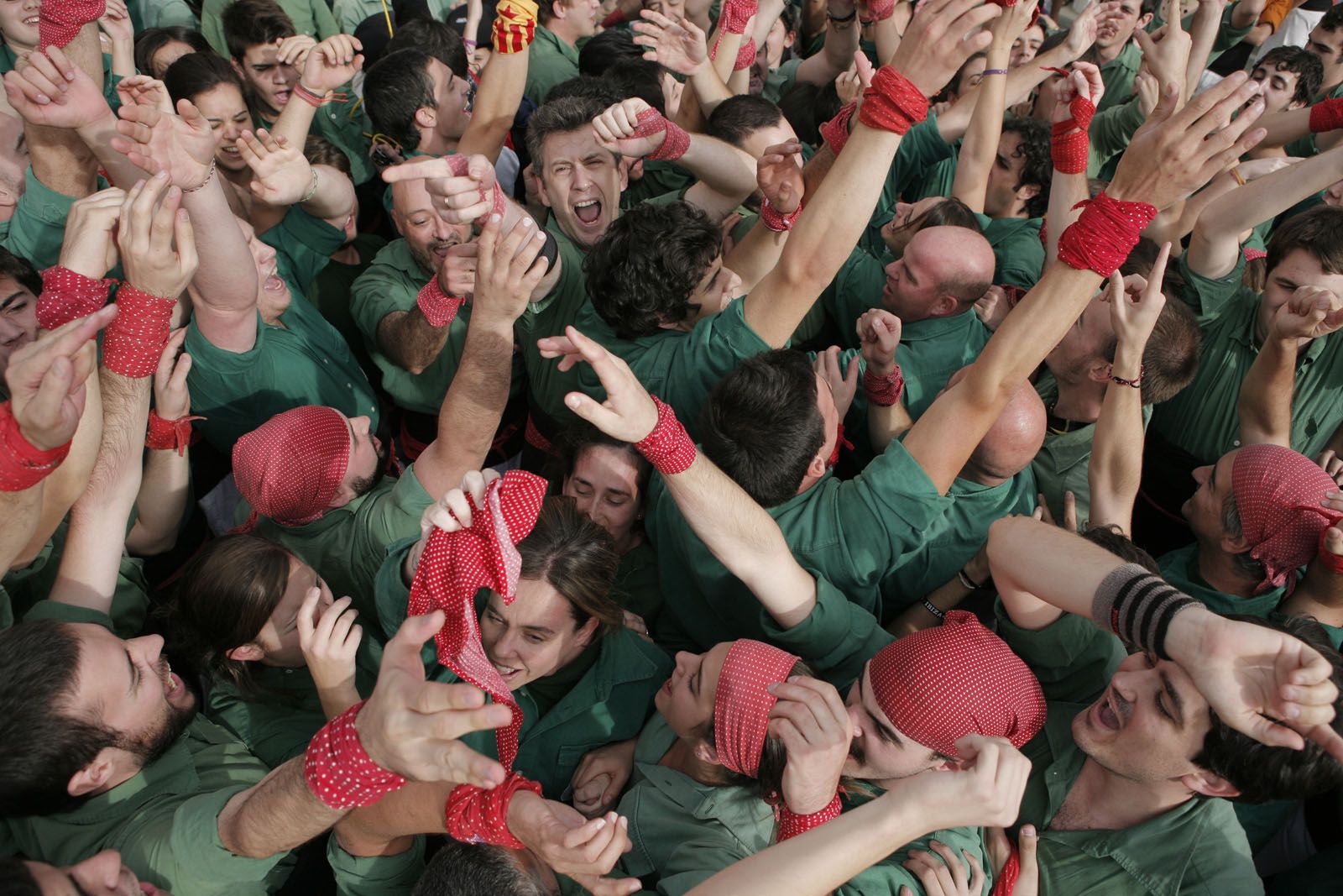 Celebració dels Gausacs després d’una bona actuació FOTO: Artur Ribera