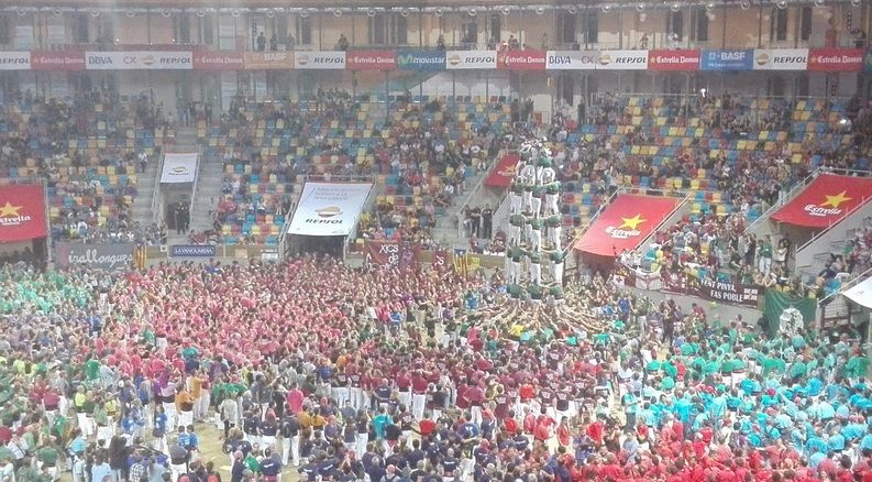 El 7de8 dels Gausacs al Concurs de Castells 2016  FOTO: @concurscastells