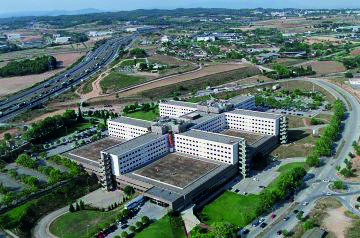 Visió àrea de l'Hospital General a Sant Cugat, en una imatge antiga FOTO: Cedida