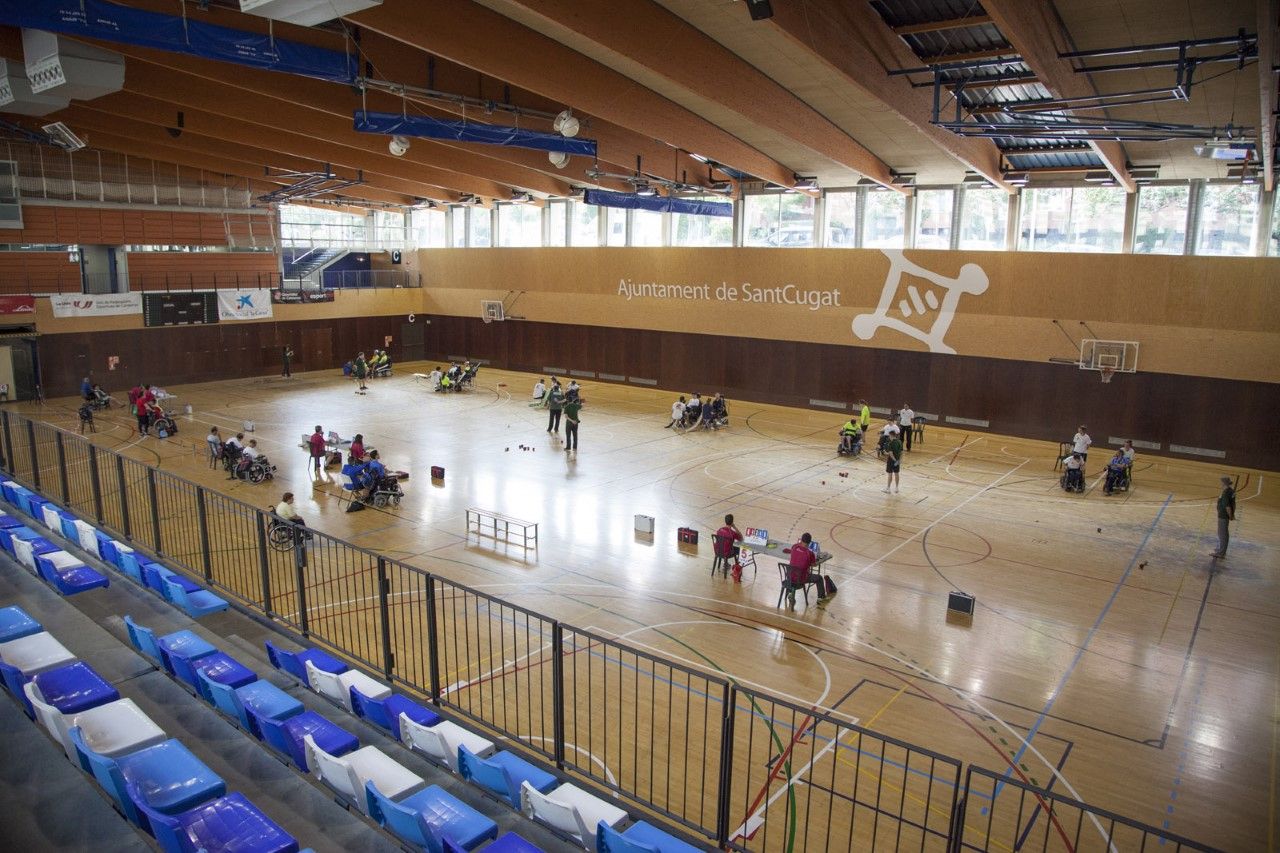 El Campionat de Catalunya de Boccia s'ha celebrat al Pavelló 3 de la ZEM Rambla del Celler. FOTO: Lali Puig