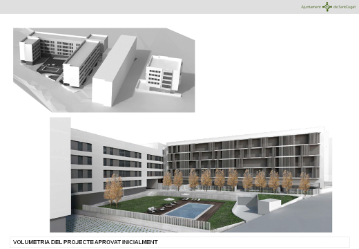 Imatge virtual de la volumetria que hauran de tenir les noves edificacions FOTO: Ajuntament Sant Cugat