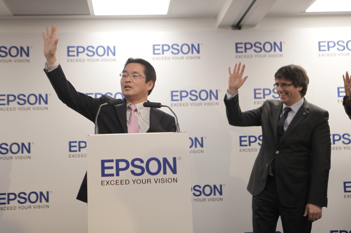 El president Puigdemont va inaugurar la nova seu d'Epson FOTO: Artur Ribera