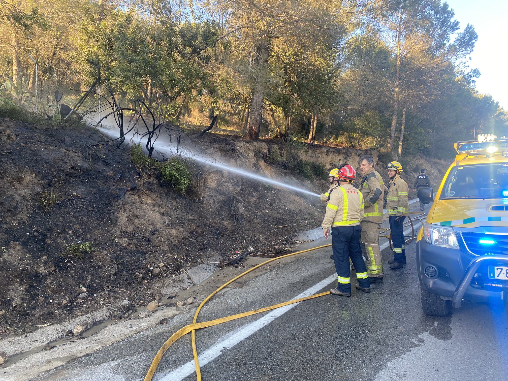 Extingit Un Incendi Forestal A Sant Cugat