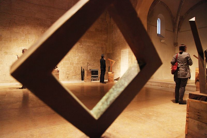  Inauguració de l'exposició "Runes" d'Emili Armengol al Claustre. FOTOS: Lali Puig