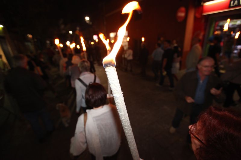 La primera Marxa de Torxes per la Independència a Sant Cugat celebrada el 2015 FOTOS: Lali Puig