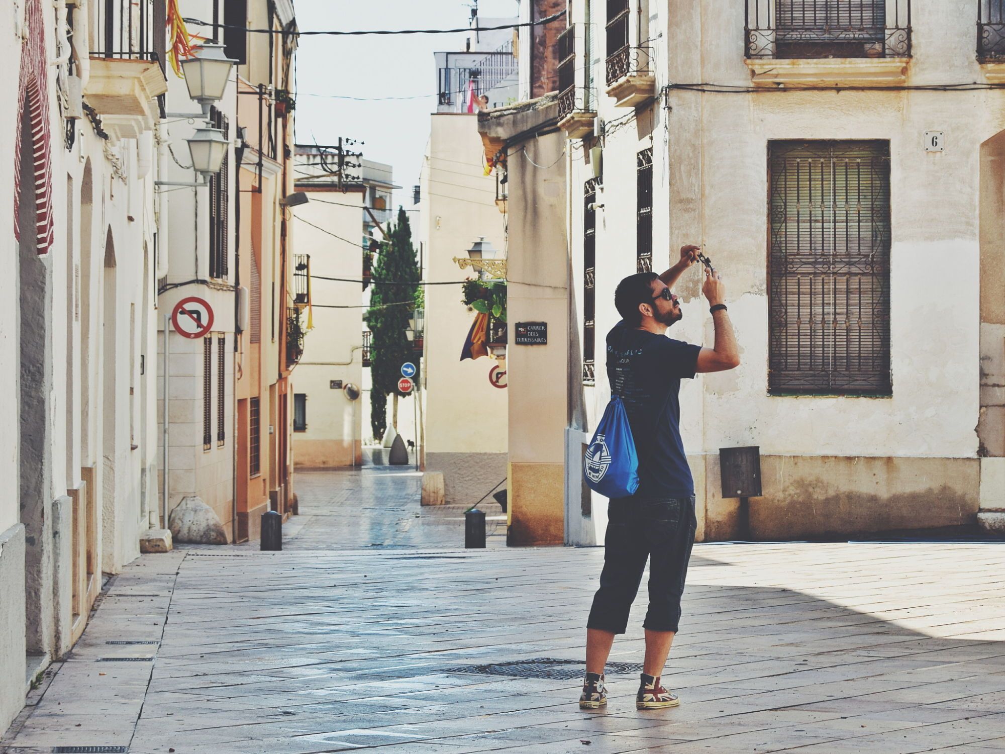 Un visitant a Sant Cugat 