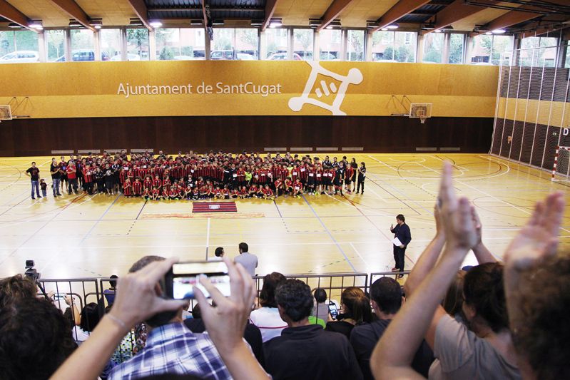 Presentació dels equips del Futbol Sala Sant Cugat a la ZEM Rambla del Celler. FOTOS: Lali Puig