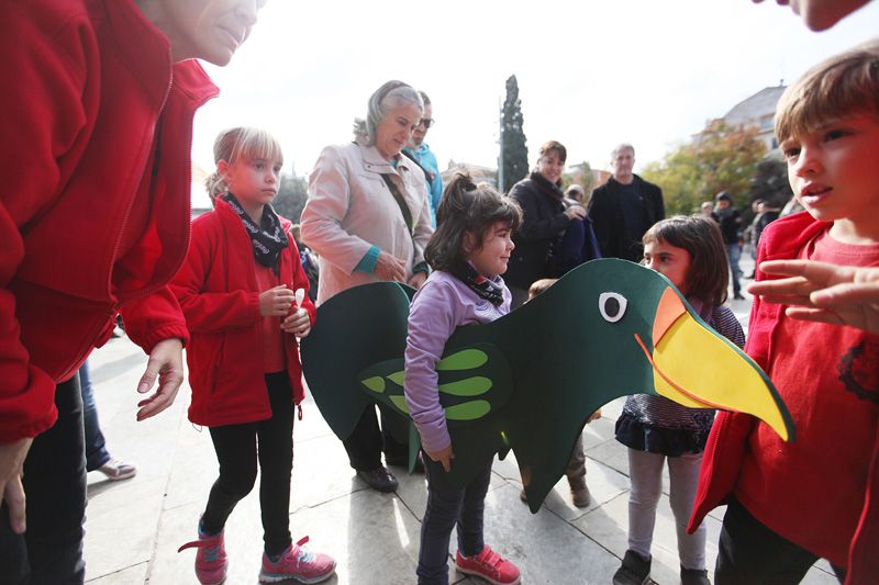 Correllengua: Activitats infantils amb els Geganters. FOTOS: Lali Puig