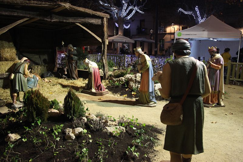 El pessebre de la Plaça Barcelona. FOTOS: Lali Puig