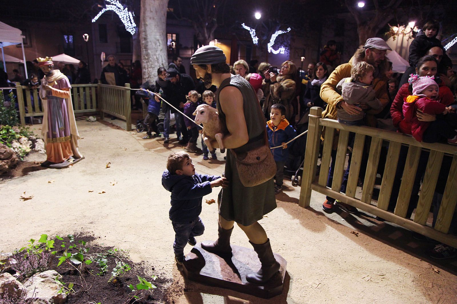 Pessebre de la plaça Barcelona. FOTO: Lali Puig