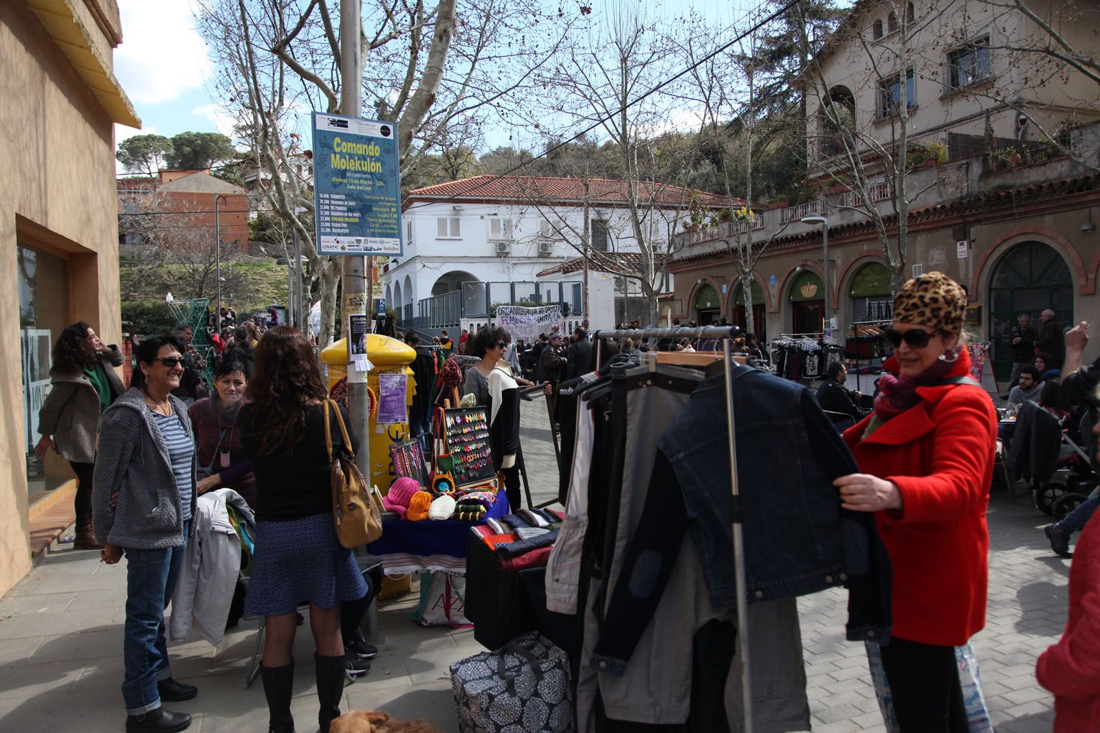  Jornada del Dia Internacional de la Dona a la Floresta a la plaça de l’estació.   FOTO: Lali Puig