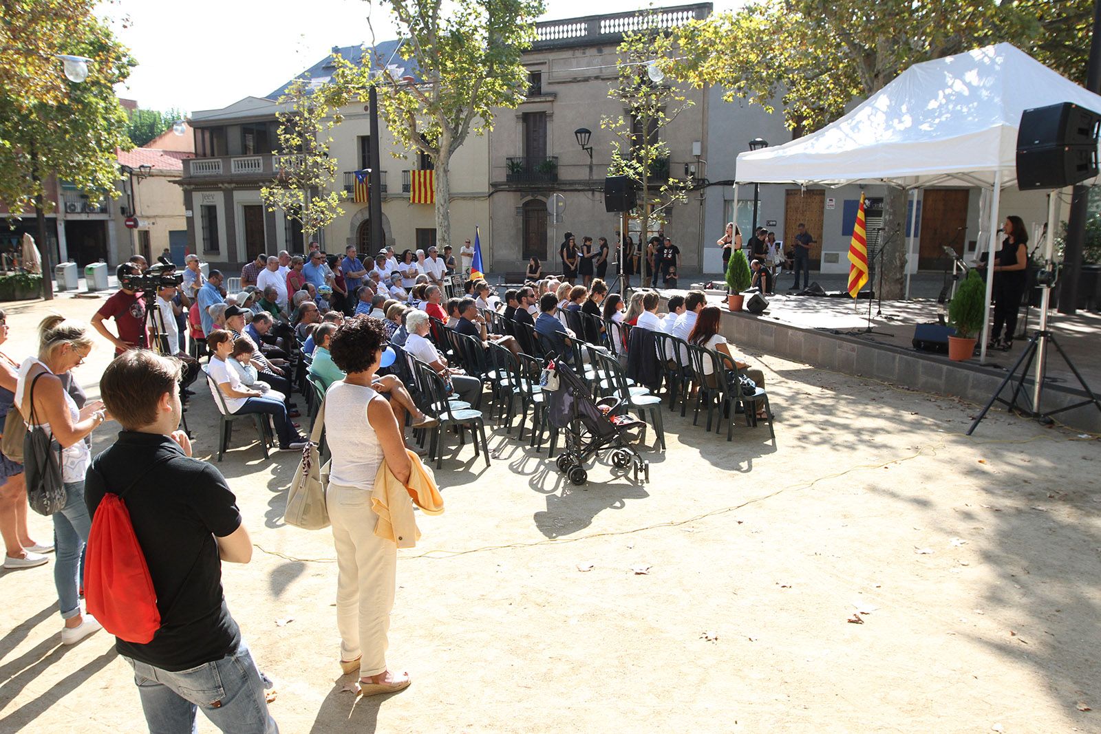 Missatge institucional de l'alcaldesa FOTO: Haidy Blanch