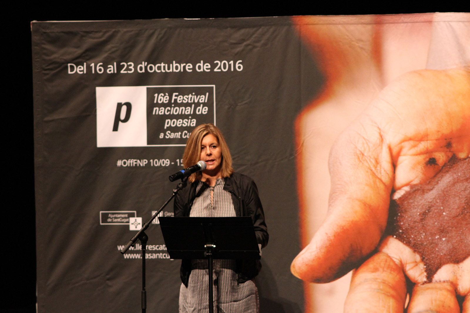 Carmela Fortuny durant els parlaments FOTO: Haidy Blanch