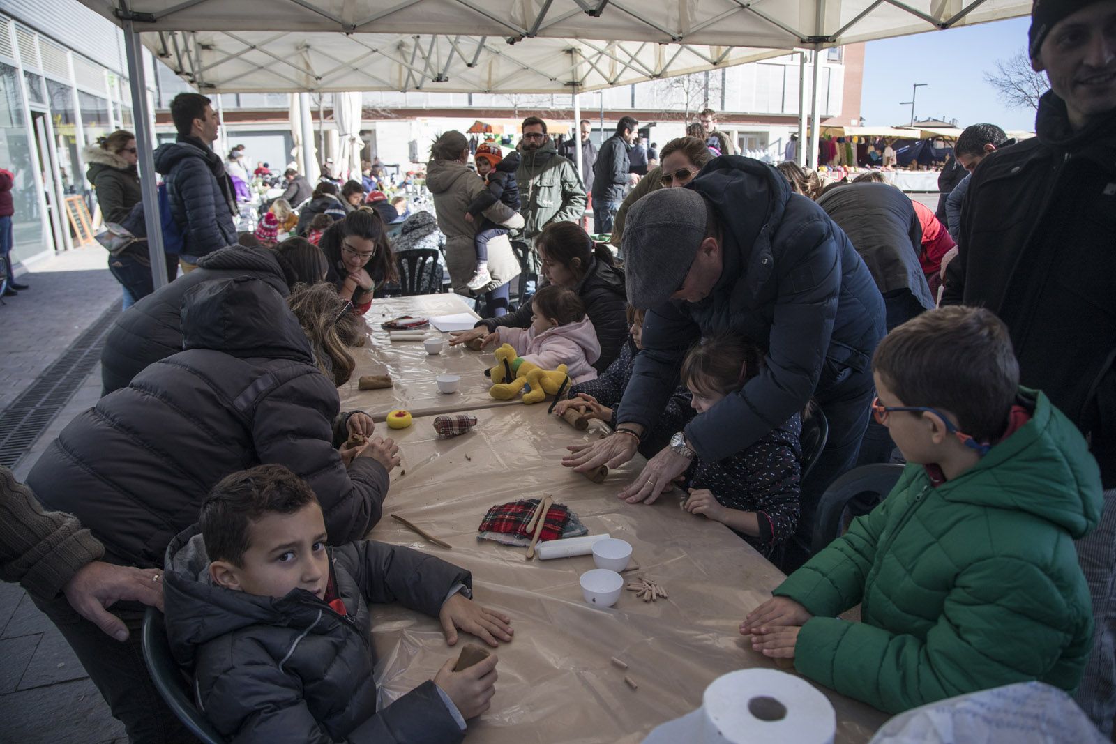 Tió de Volpelleres a la Plaça dels Rabassaires. FOTO: Lali Puig