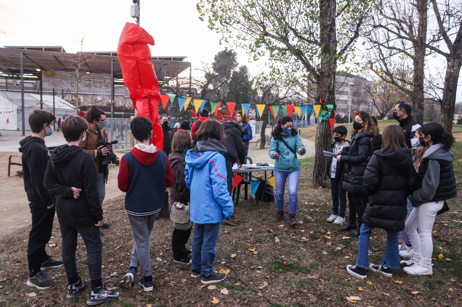 Parc Jove de Nadal a la plaça de Ramon Barnils. FOTO: Lali Puig