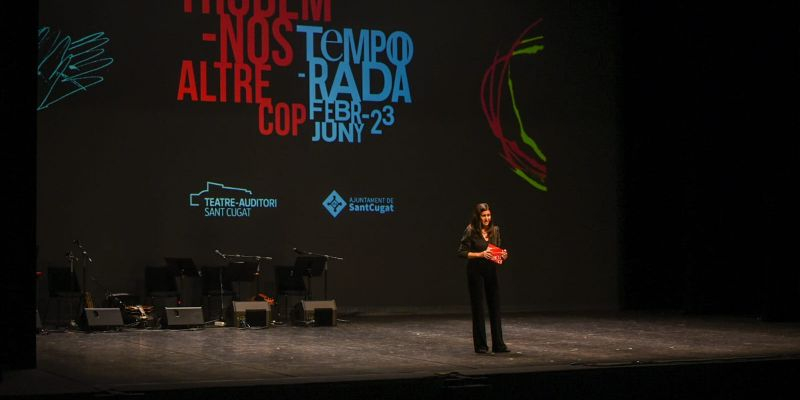Maria Cusó a la presentació de la nova temporada del Teatre-auditori de Sant Cugat. FOTO: Ajuntament
