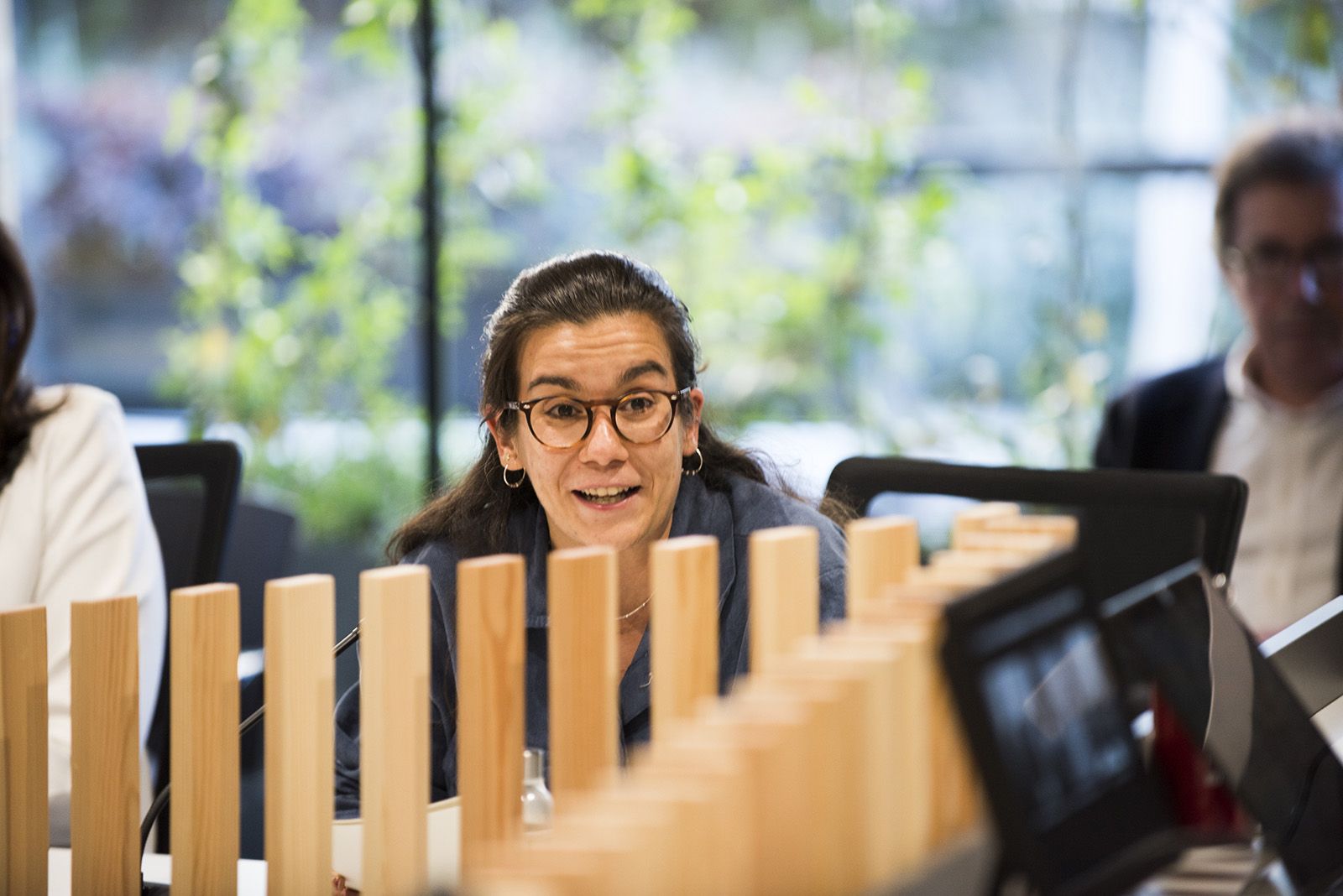 Nomenament com a fills predilectes de Sant Cugat de Marta Pessarrodona, Josep Pla Narbona i Àngels Ribé. FOTO: Bernat Millet.