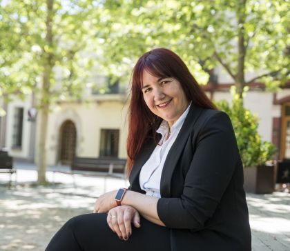 Mayte Pérez a la plaça de Barcelona FOTO: Bernat Millet 