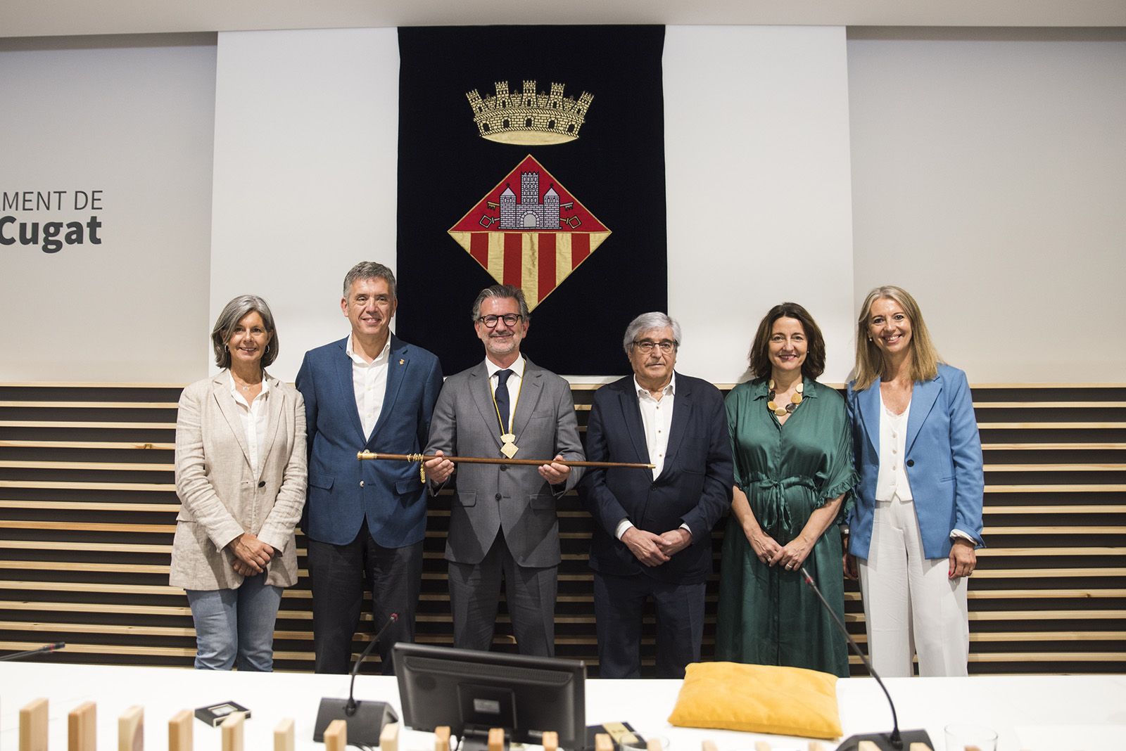 Foto d'alcaldes i alcaldesses de Sant Cugat del Vallès. FOTO: Bernat Millet.