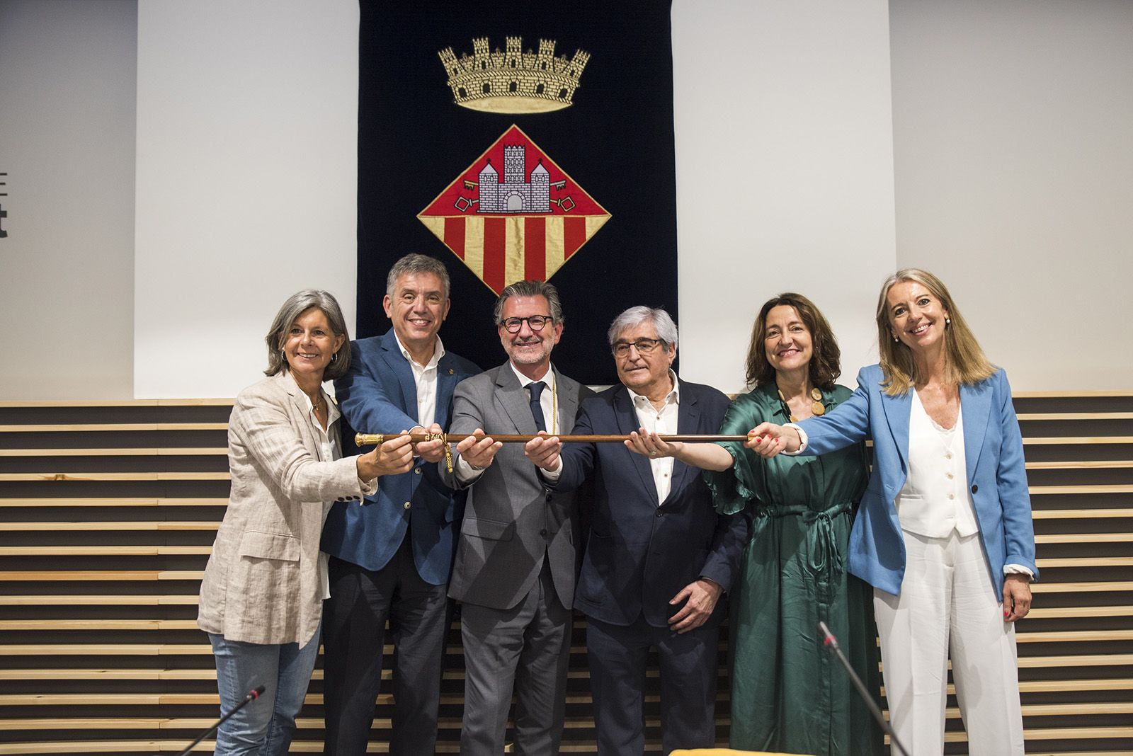 Foto d'alcaldes i alcaldesses de Sant Cugat del Vallès. FOTO: Bernat Millet.