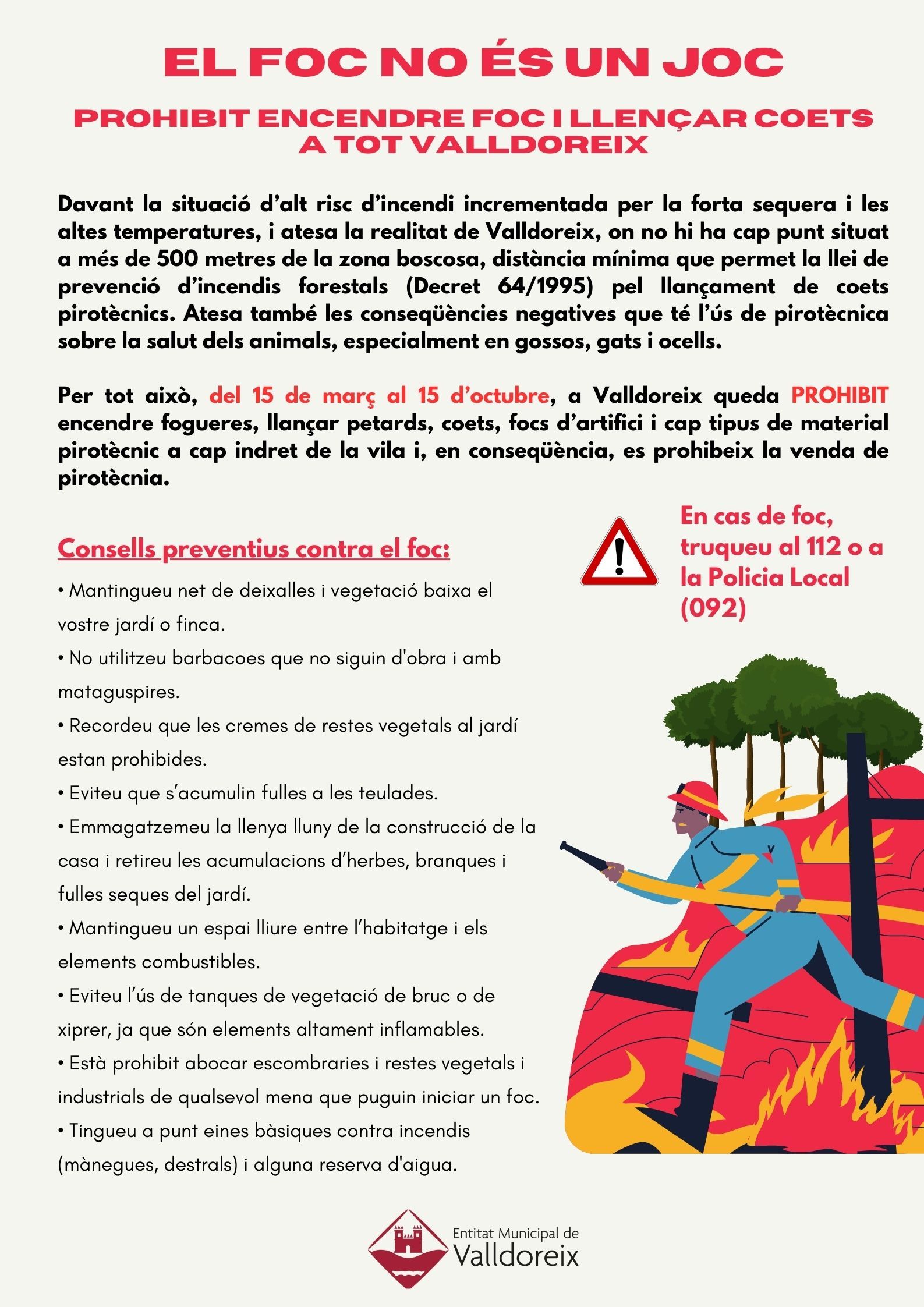 Campanya incendis Valldoreix 2023