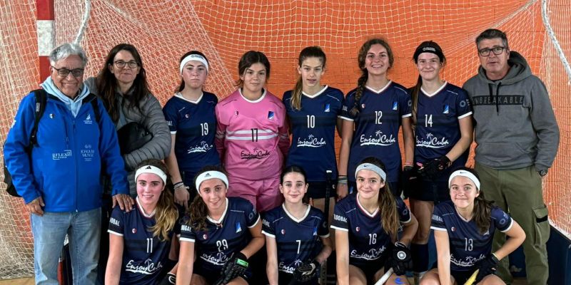 L'infantil femení d'hoquei sala del Junior FC va ser 3r en el Campionat de Catalunya. FOTO: Cedida