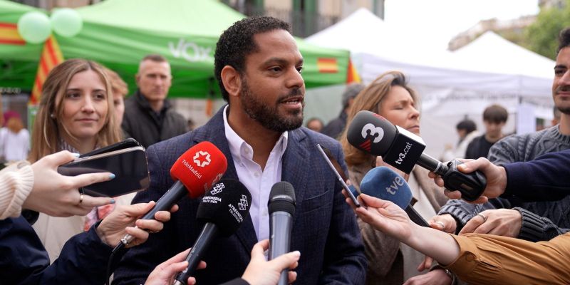 Garriga durant un acte de la Diada de Sant Jordi a Barcelona FOTO: ACN