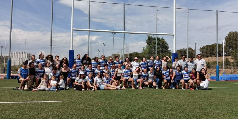 Les jugadores del Rugby Sant Cugat han celebrat el seu triomf. Foto: Dani Esclusa