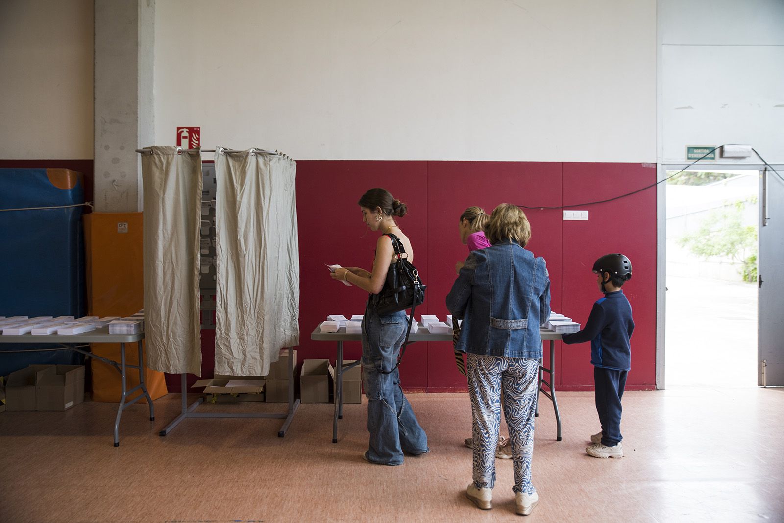 Seu electoral Escola Gerbert d’Orlach. FOTO: Bernat Millet.