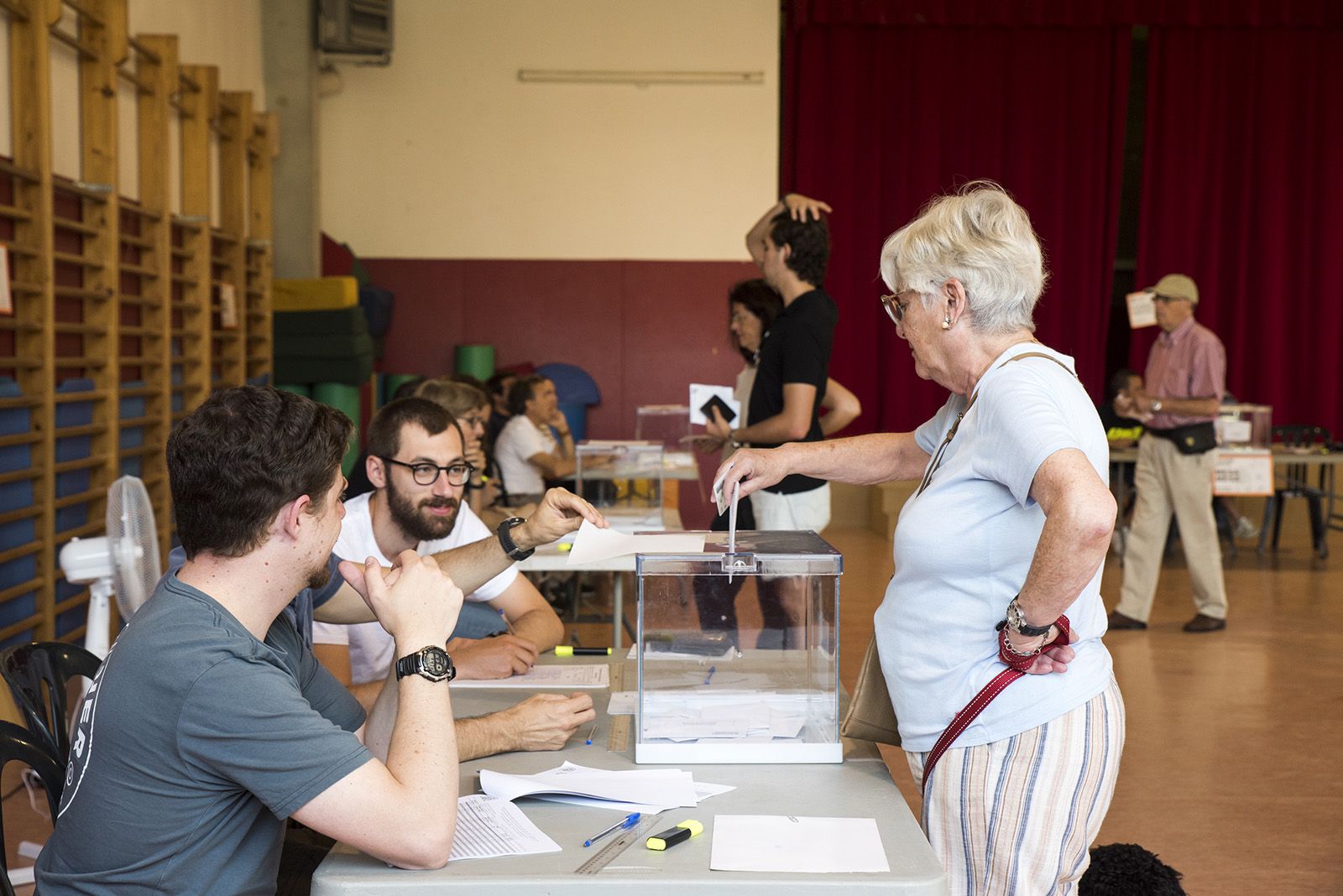 Col·legi electoral Escola Gerbert d'Orlhac. FOTO: Bernat Millet