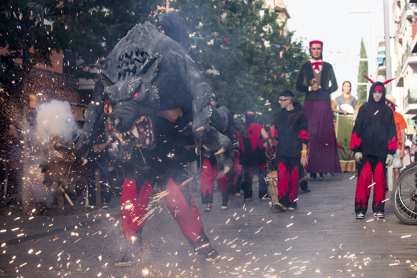 Els Diables al seguici de la Festa Major de 2024 FOTO: Bernat Millet