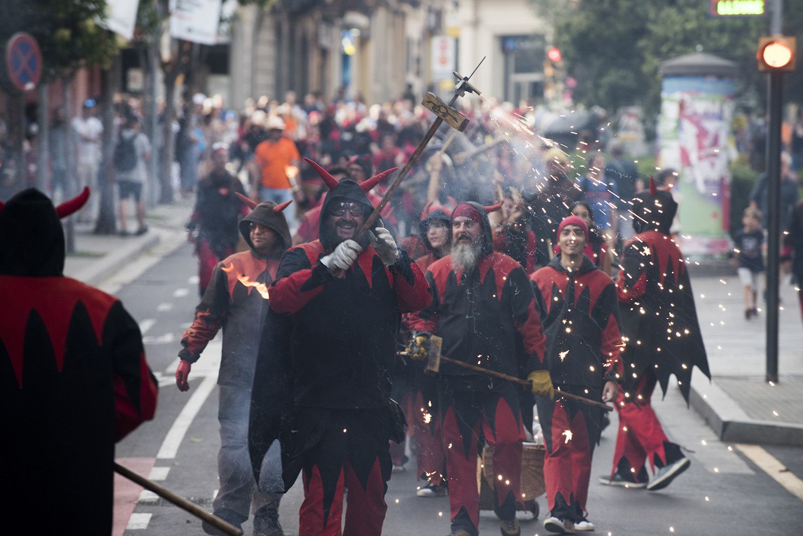 Els Diables al seguici de la Festa Major de 2024 FOTO: Bernat Millet