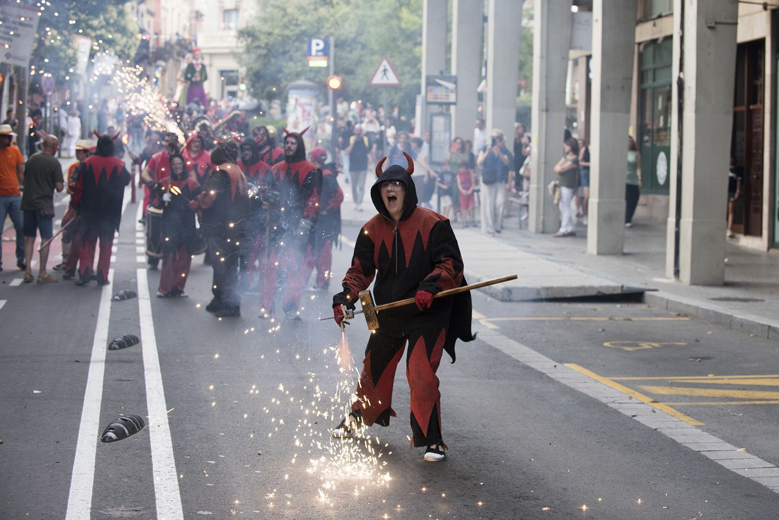 Els Diables al seguici de la Festa Major de 2024 FOTO: Bernat Millet