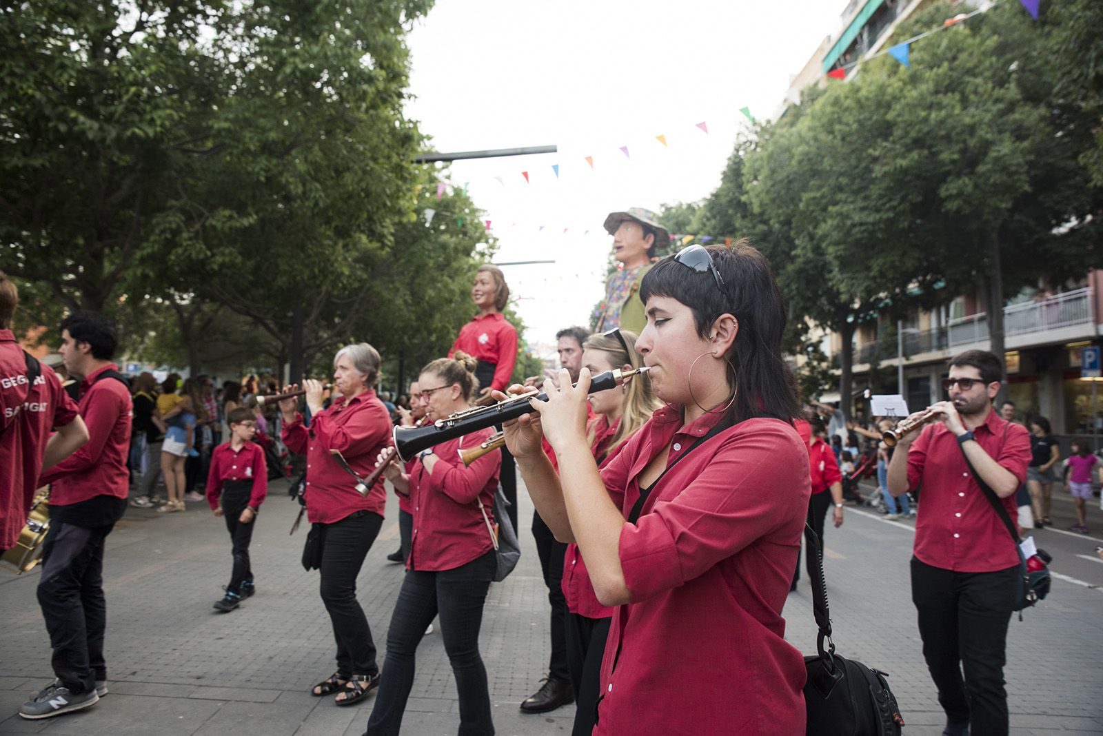 Els Gegants de Sant Cuga al seguici d'inici de Festa Major 2024 de Sant Cugat FOTO: Bernat Millet