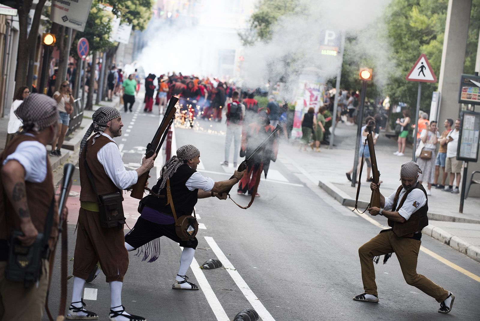 Els Trabucaries al seguici de la Festa Major de 2024 FOTO: Bernat Millet  (TOT Sant Cugat)