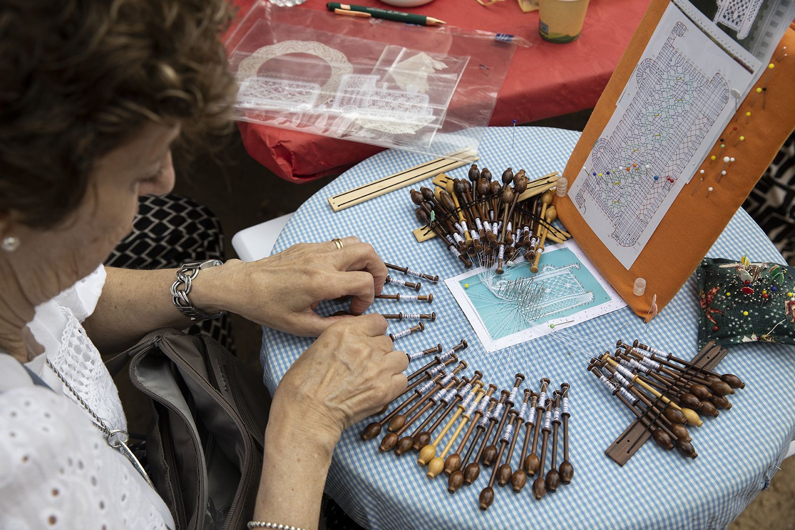 V Trobada de puntaires de Festa Major. FOTO: Victòria Rovira (TOT Sant Cugat)