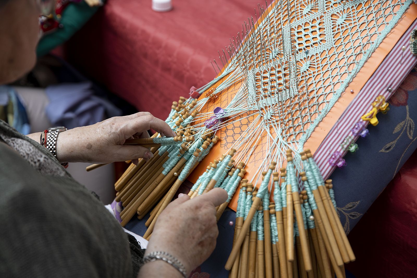 V Trobada de puntaires de Festa Major. FOTO: Victòria Rovira (TOT Sant Cugat)