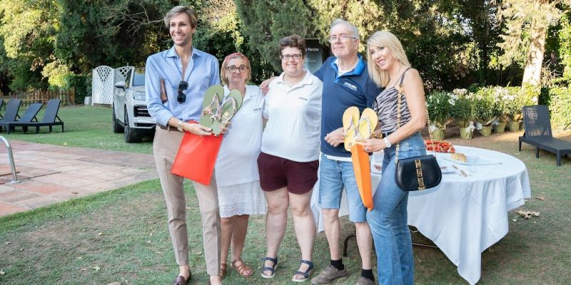 La marca de xancletes Empatias al torneigde golf solidari Toni Manchón Jr. FOTO: Carme de Olazabal