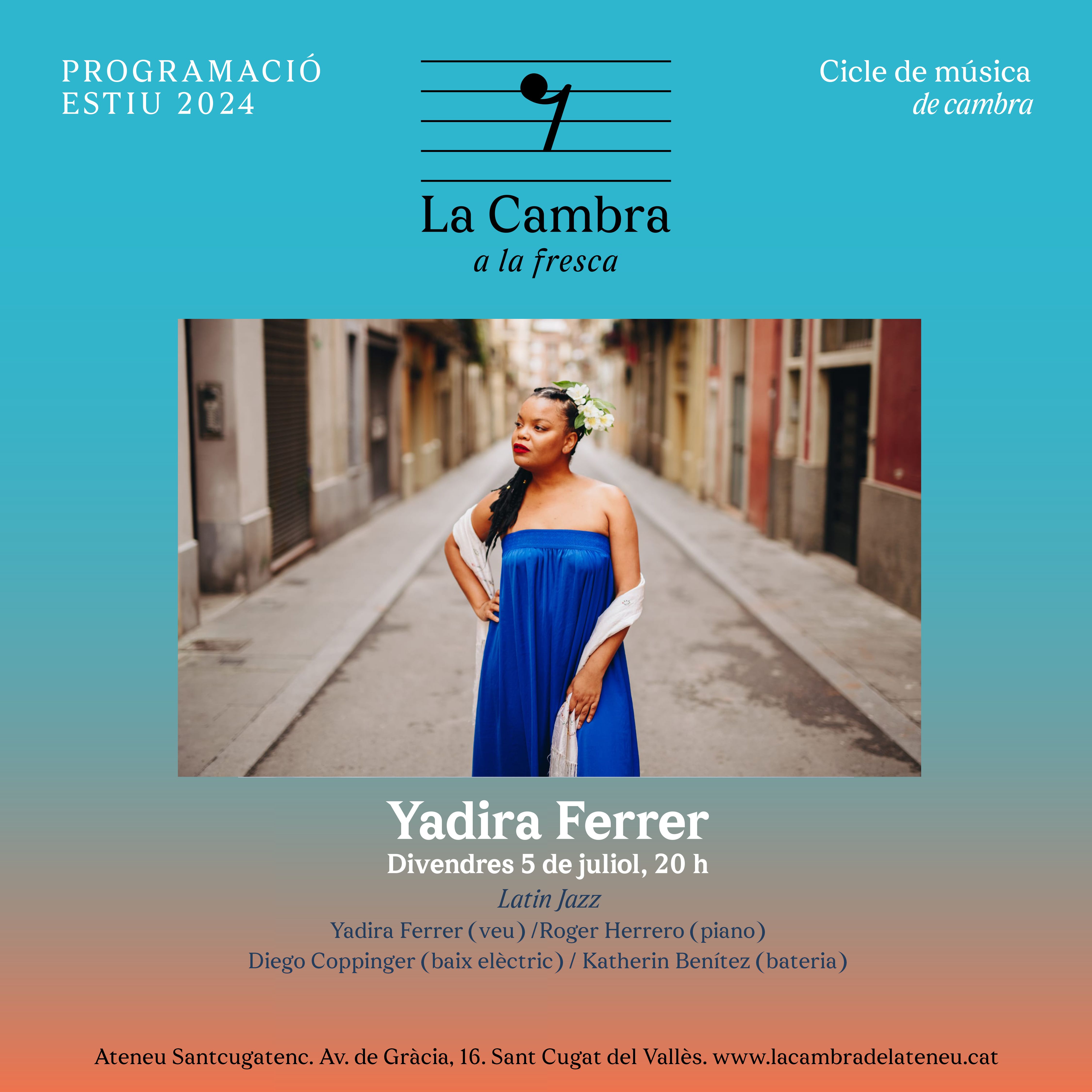 Concert de Yadira Ferrer per La Cambra a la fresa de l'Ateneu Santcugatenc. FOTO: Cedida