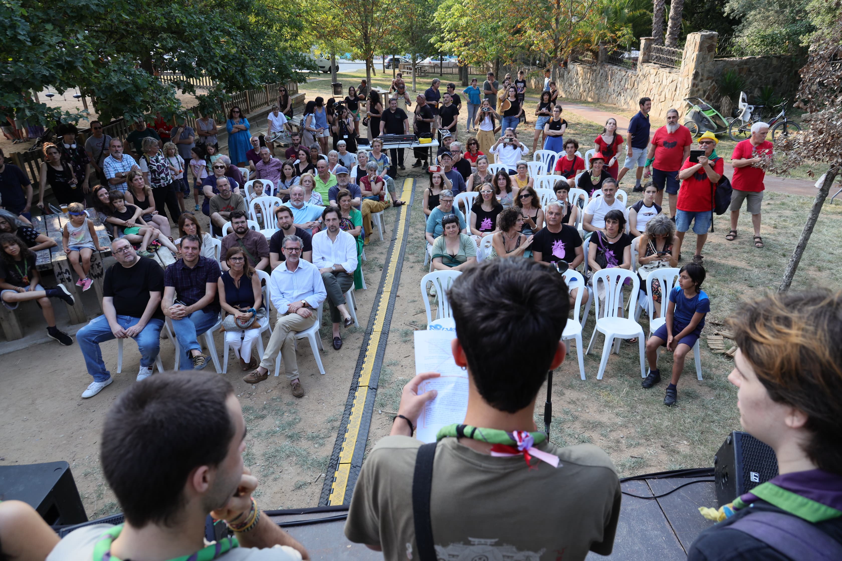 Pregó de la Festa Major de La Floresta a càrrec de l'Agrupament Escolta La Floresta FOTO: Ajuntament