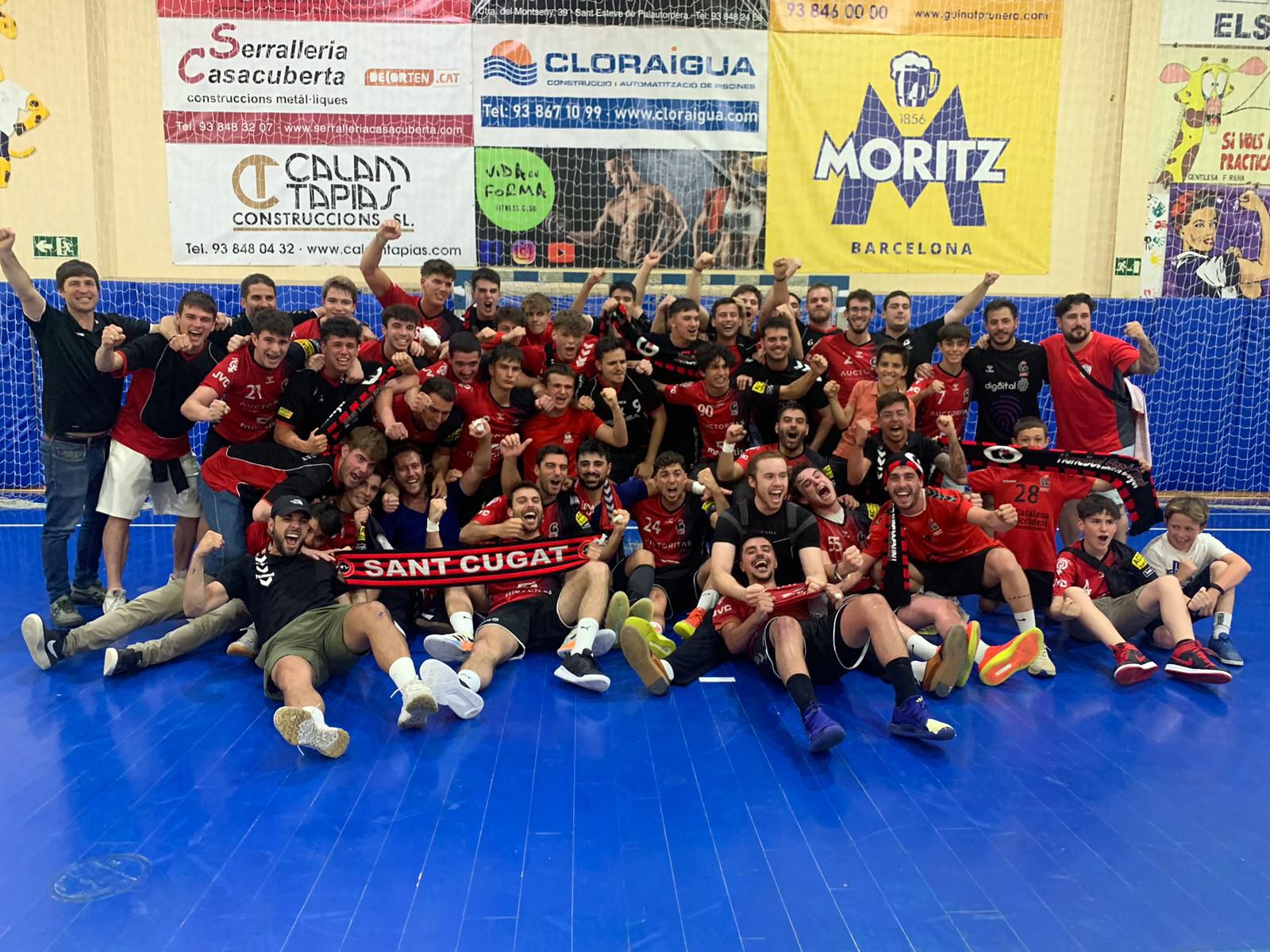 L'Handbol Sant Cugat va jugar les seves primeres fases d'ascens a Divisió d'Honor Plata la temporada 2022/2023. FOTO: Cedida